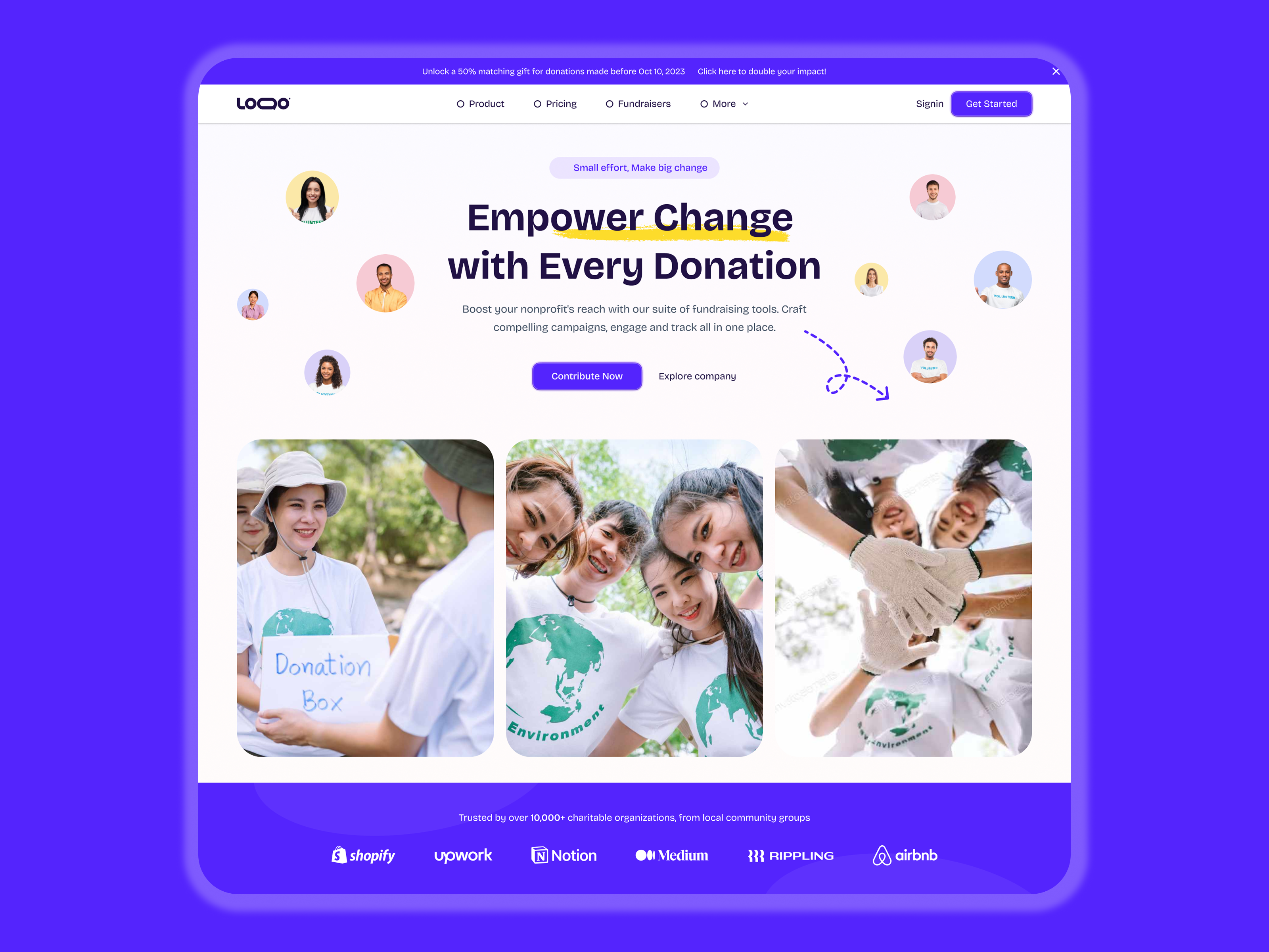 Charity Donation Landing Page UI — Fundraising Website Design charitywebsite cleanui crowdfunding donationplatform dribbble figmadesign fundraising landingpagedesign minimaldesign modernui nonprofit productdesign responsivewebdesign saasdesign uidesign userexperience userinterface uxdesign webdesign websiteui