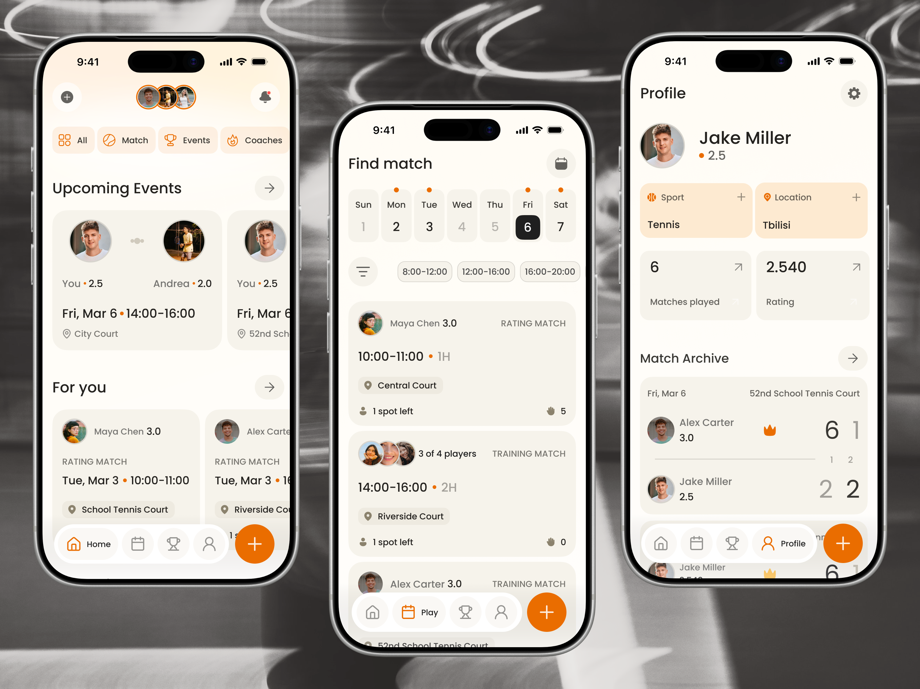 Tennis App — Match Creation Flow ios app mobile app product design profile sports app tennis ui ui ux ux design