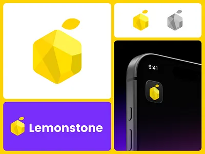 Lemonstone AI Logo Design ai ai agency b2b brand identity branding lemon logo logo design logo mark logodesign logotype minimalist logo modern logo saas stone tech