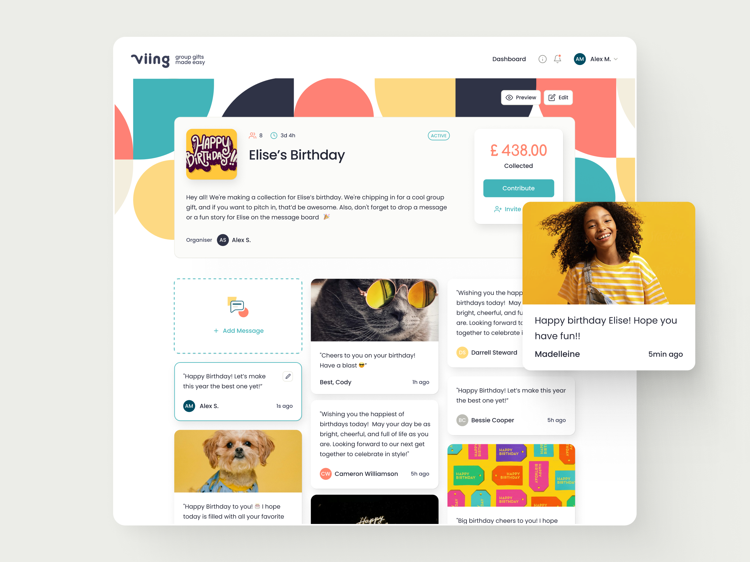 Viing: Digital Card branding design digital gift graphic design illustration platform ui ux web