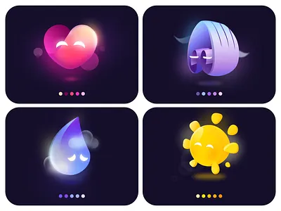 Emotion Illustrations agency ai ar bright character exciting fun generous gloomy graphic design happy icons illustrations loving sad sunny unfold vr