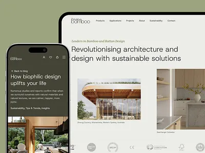 House of Bamboo Website UI — Mobile & Desktop Responsive Design architecture bamboo branding design ecommerce graphic design logo shop ui ux website