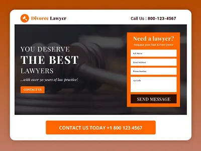 Divorce Lawyer Landing Page | Family Law Attorney Website Design attorney clean design consultation corporate website divorce lawyer family law figma design landing page law firm lawyer website legal services legal website minimal design modern ui responsive design ui design ux design web design web ui website design