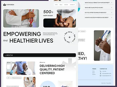 Professional Health Services Landing Page 🏥💙 247 services contact section dark mode faq design health wellness healthcare healthcare provider hero section landing page medical services medical website patient care patient testimonials preventive care primary care specialty services telehealth trust badges ui wellness programs