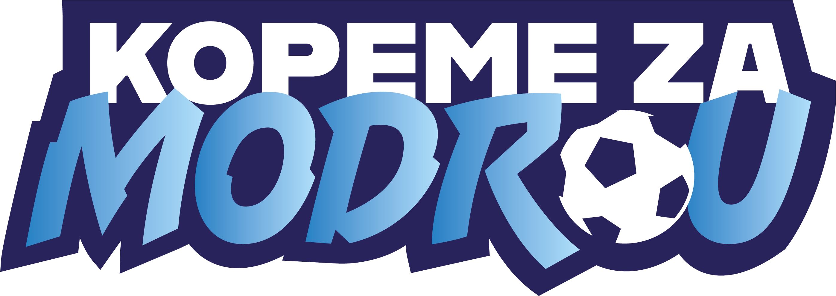 Logo Kopeme za modrou - nadační akce