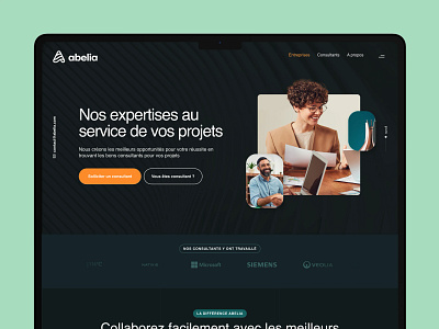 Abelia - New platform for consultants agency branding consultant design experts freelance homepage landing logo product ui ux