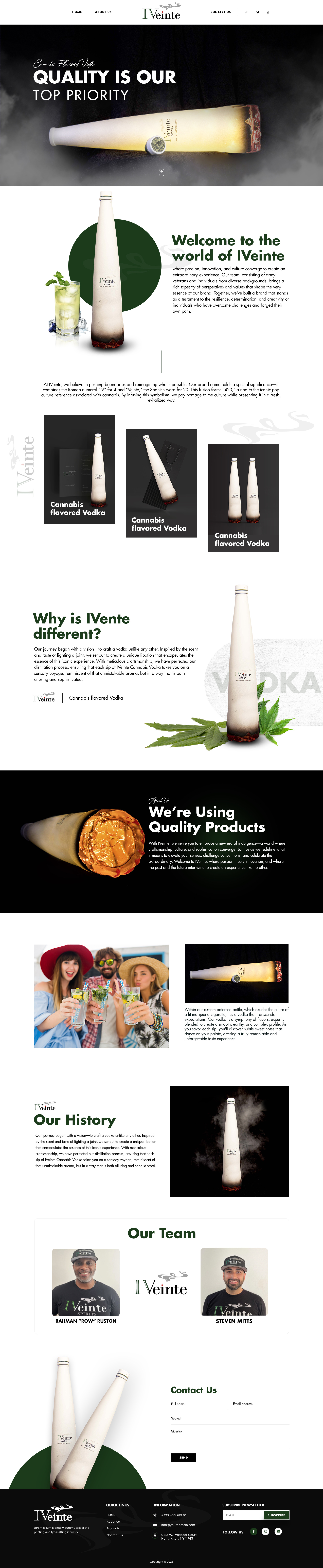 Vodka Web UI adobe xd figma ui user experience user interface ux website