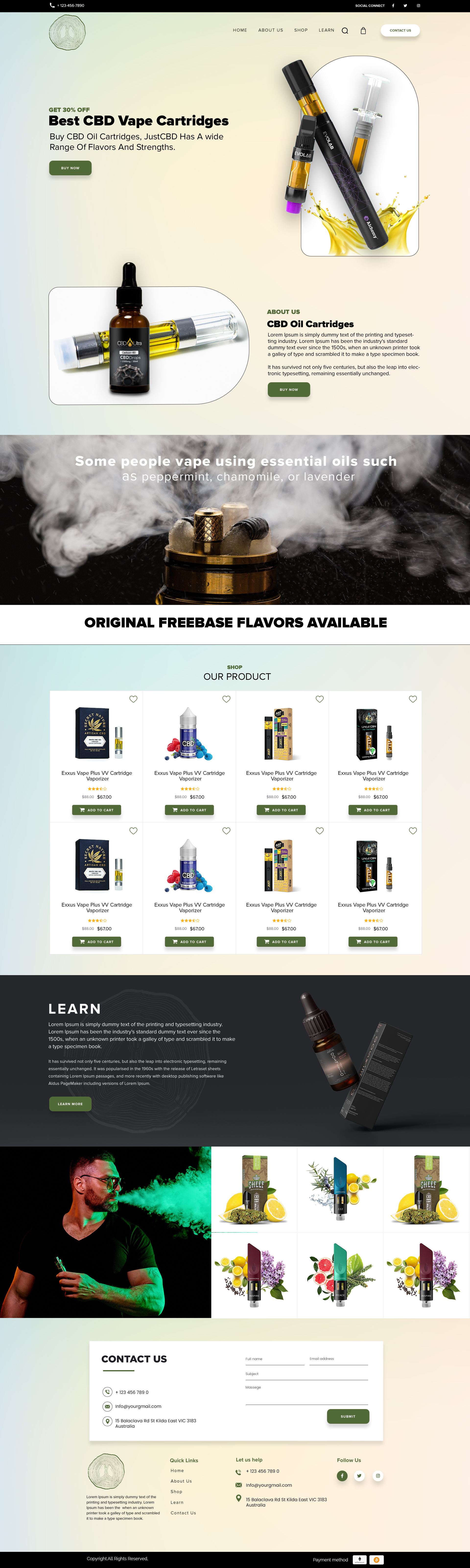 Vape Web UI adobe xd figma ui user experience user interface ux website