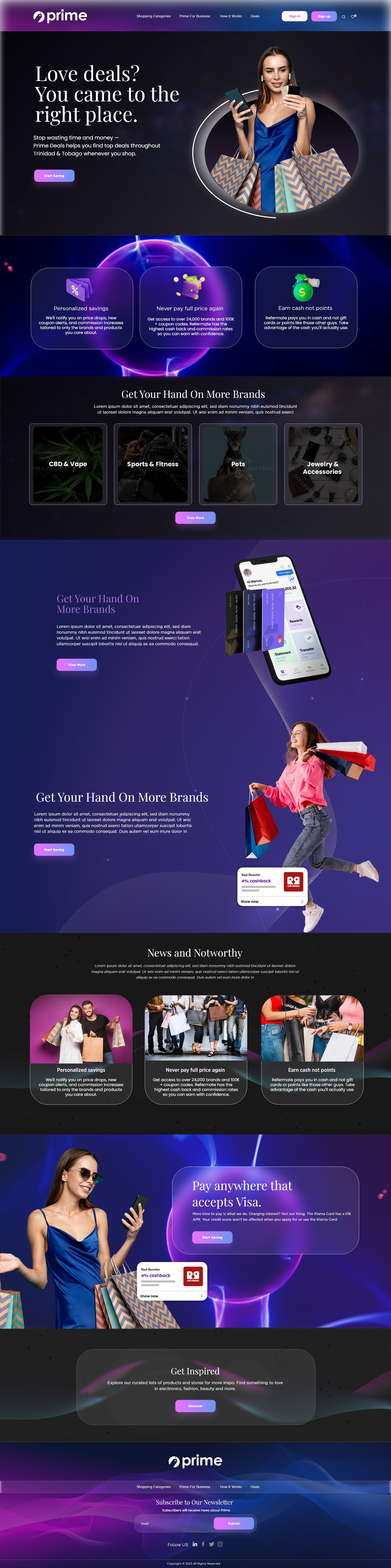 Example of Minimal Website UI
