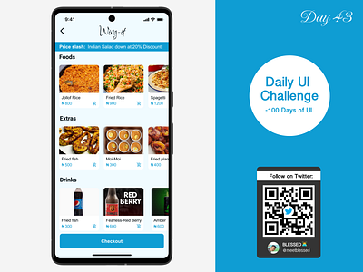 Day 43 Task: Design a Food/Drink Menu. #DailyUI app design drink figma food inspiration menu ui