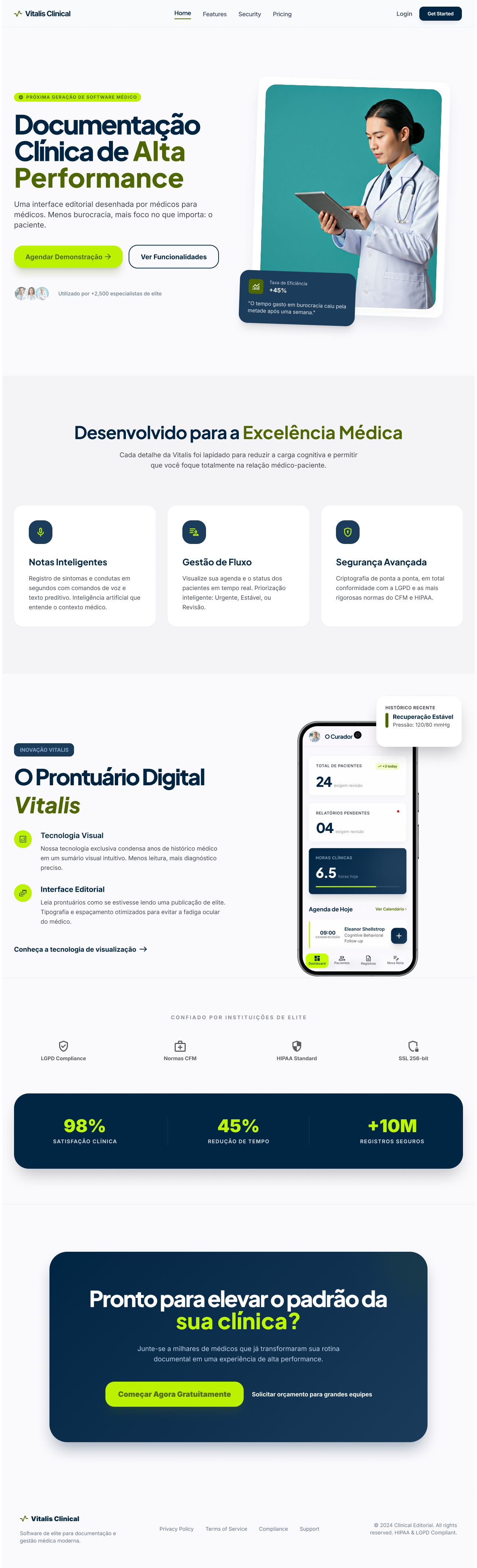 Vitalis Clinical - Mobile app UX/UI app graphic design mobile ui ux