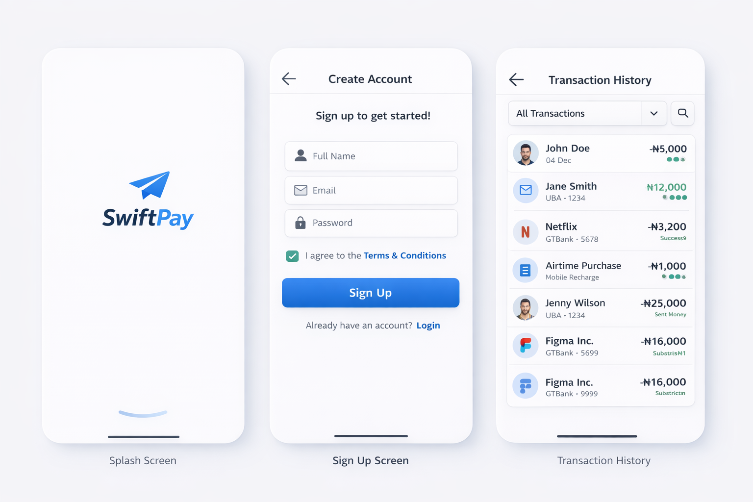 Example of UI/UX Dashboard & Website Designs