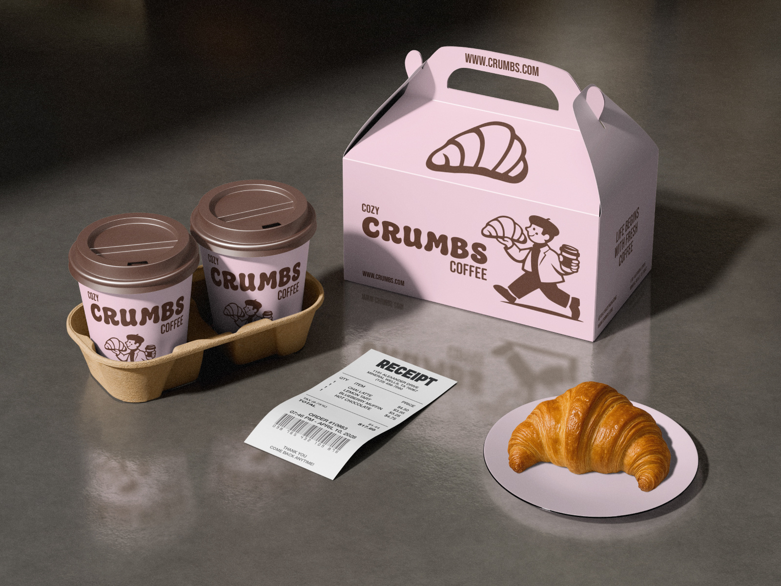 Example of Cozy Crumbs Coffee I Logo & Branding