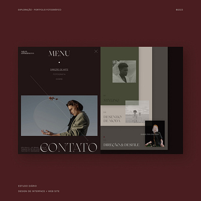 Exploração - Portfolio criativo interface ui ux web
