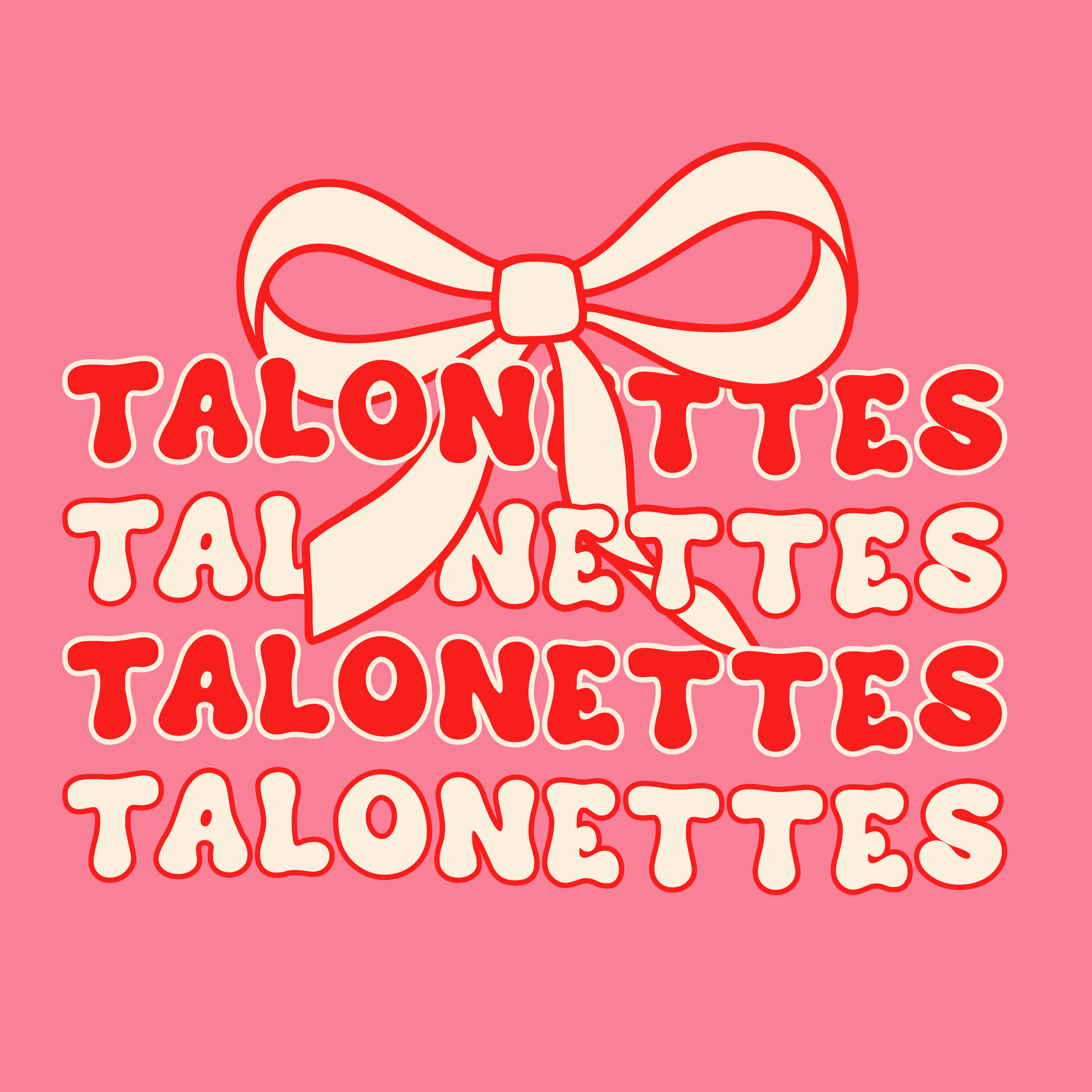 Dance Logo - Bow with Retro Words