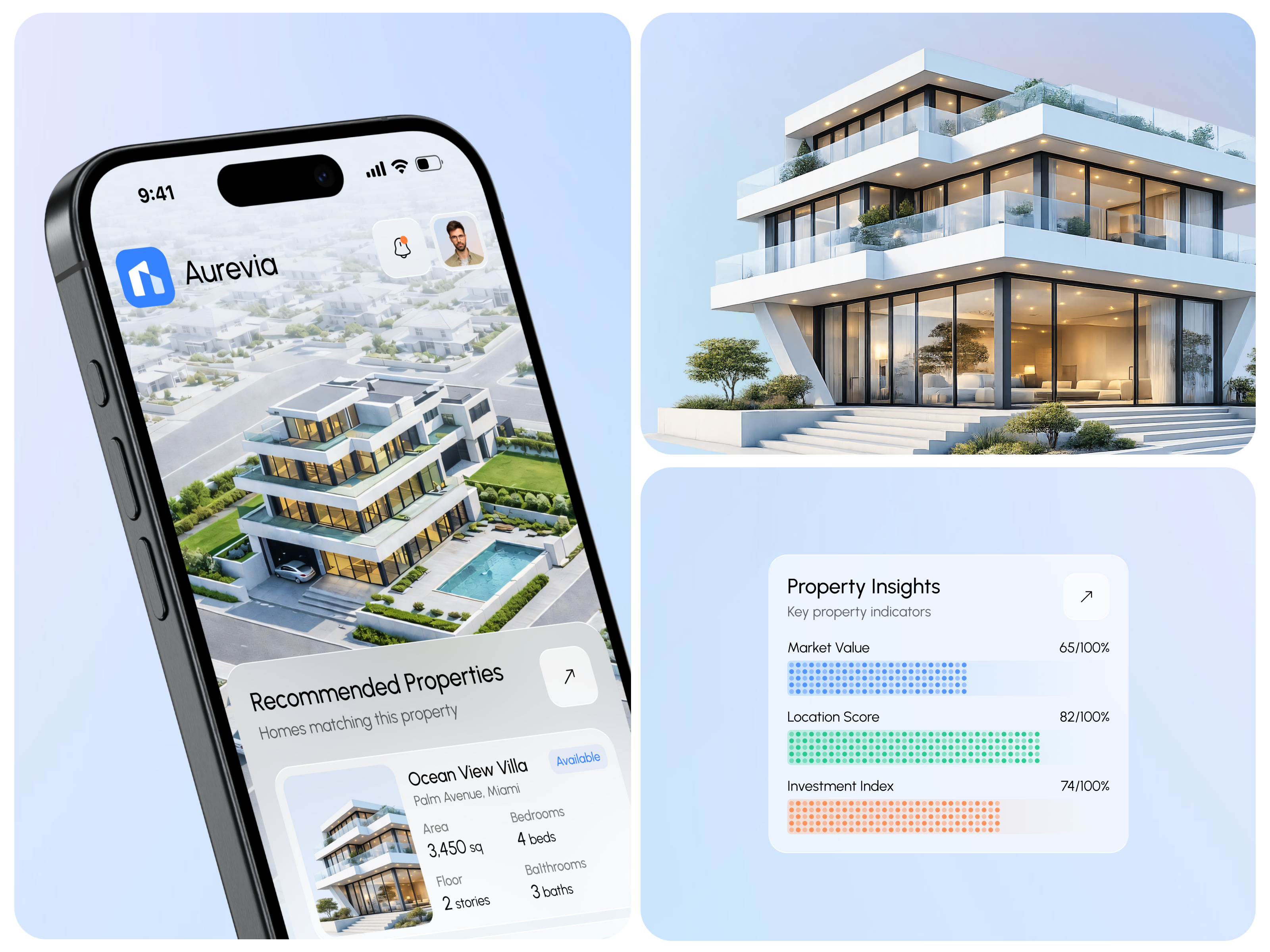 Aurevia | AI-Driven Luxury Real Estate Marketplace apartment app apartment mobile app apartment saas apartment ui ux house application property search mobile app property search saas property search ui property ui ux real estate agency ui ux real estate app real estate dashboard real estate interaction design real estate marketplace uiux real estate mobile app real estate product design real estate user interface rent ux design rentals user interface