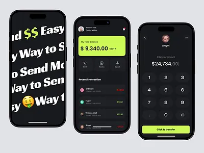 Finance Mobile App 3d animation app design bank bank app branding dark theme finance financial fintech mobile app mobile app design mobile design money transactions ui uidesign uxdesign wallet