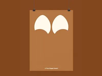 A Very Happy Easter! | Typographical Poster easter egg graphics illustration minimal poster serif shapes simple text