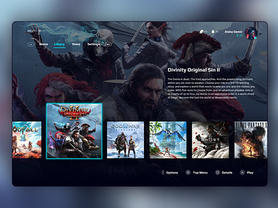 PlayStation Design animation app application concept dashboard figma games graphic design interaction interface play playstation ps tv ui ui design uiux