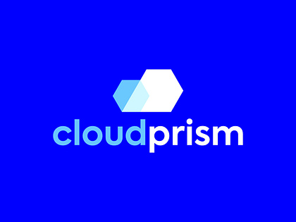 cloudprism, modern dev in cloud logo design: c, p, cloud, prism