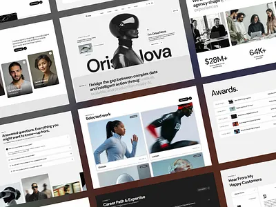 Orisa - Creative Agency & Portfolio Template agency animation branding creative figma graphic design gsap interactive logo modern motion graphics portfolio responsive sass studio template