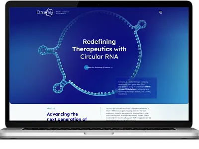 Web design for Houston-based RNA therapeutics biotech startup