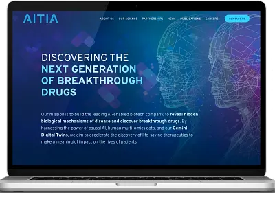 Web design for Boston based growing drug discovery company