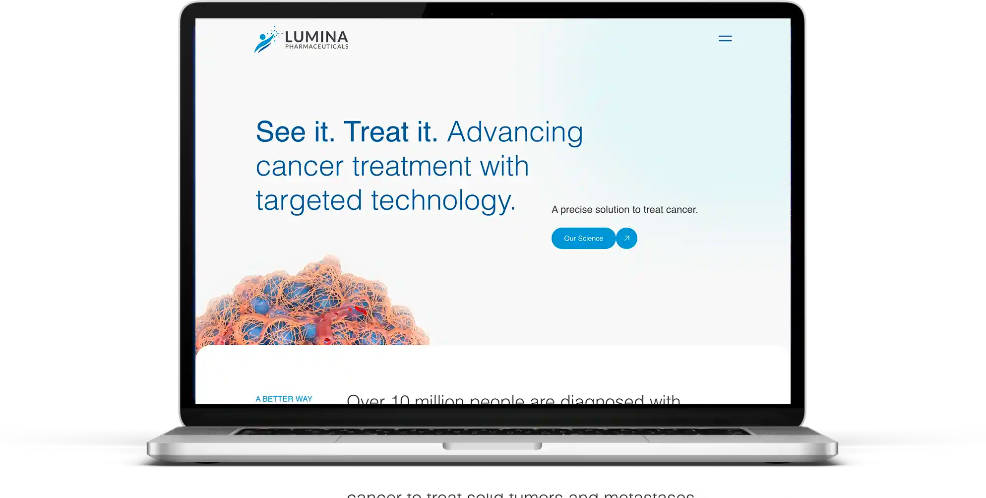 Website design for a Boston-based biotech company