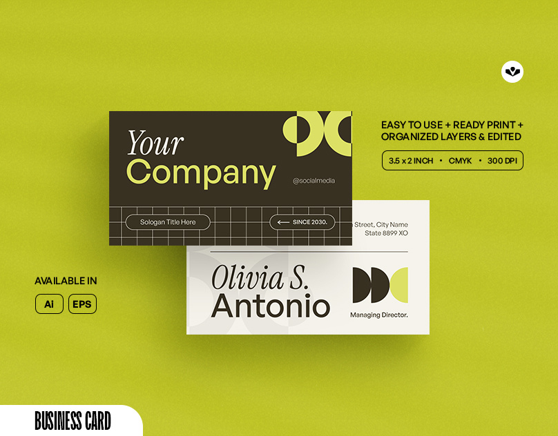 Good Business Card branding business business card card company marketing profile template
