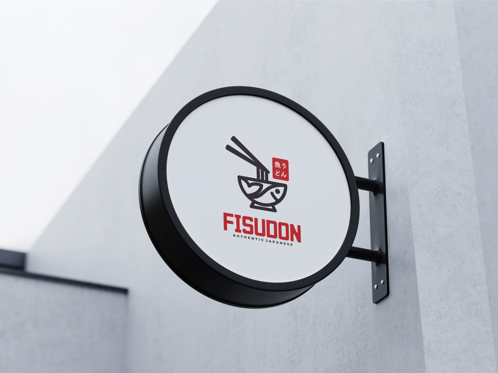 FISUDON LOGO | VISUAL IDENTITY NOODLES BRAND bowl logo brand brand identity brand strategy branding design dual meaning logo fb logo fish logo food and beverage food logo garagephic studio graphic graphic design logo logo combination noodles noodles logo vector visual identity