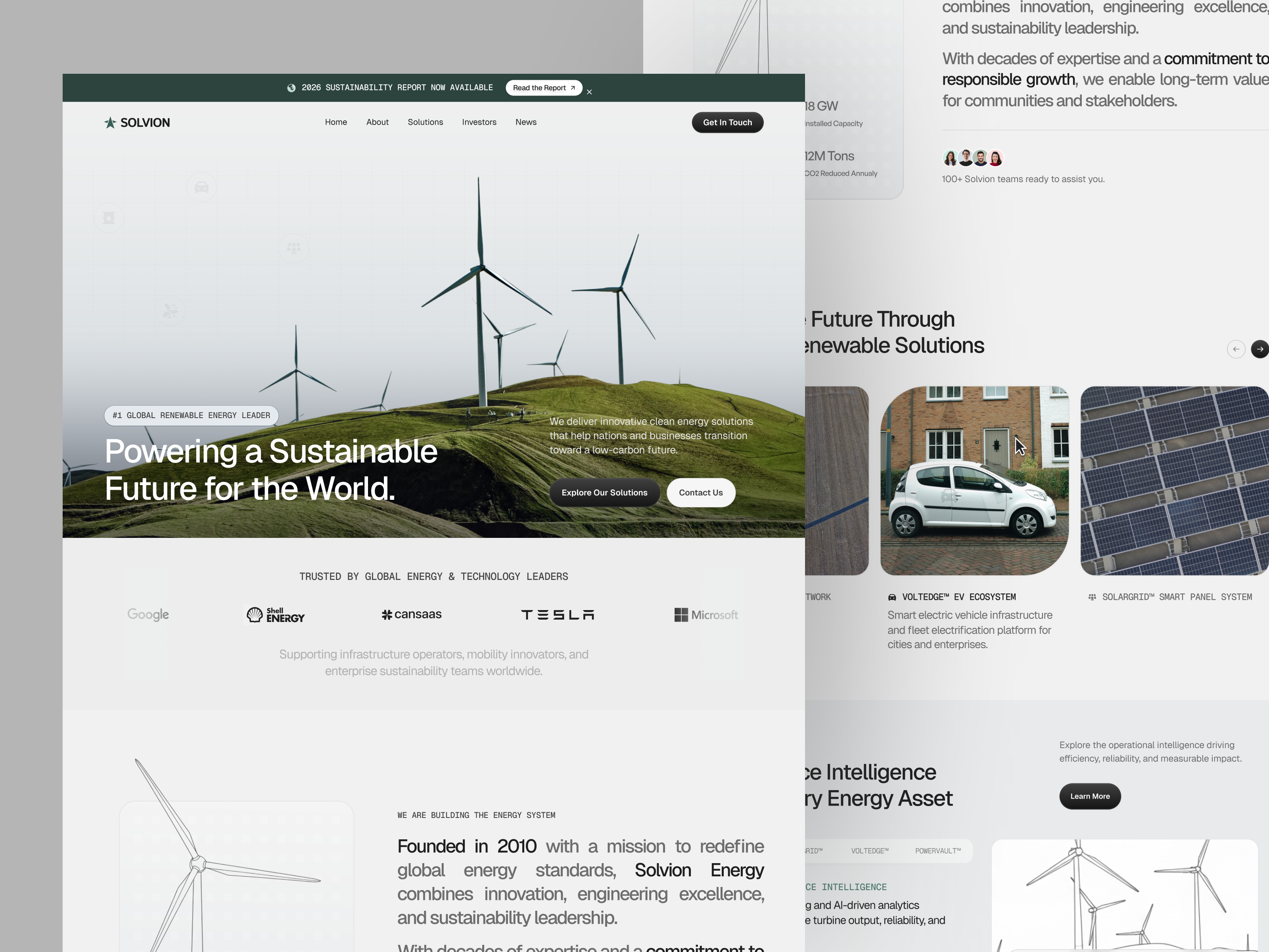Solvion - Clean Energy Landing Page