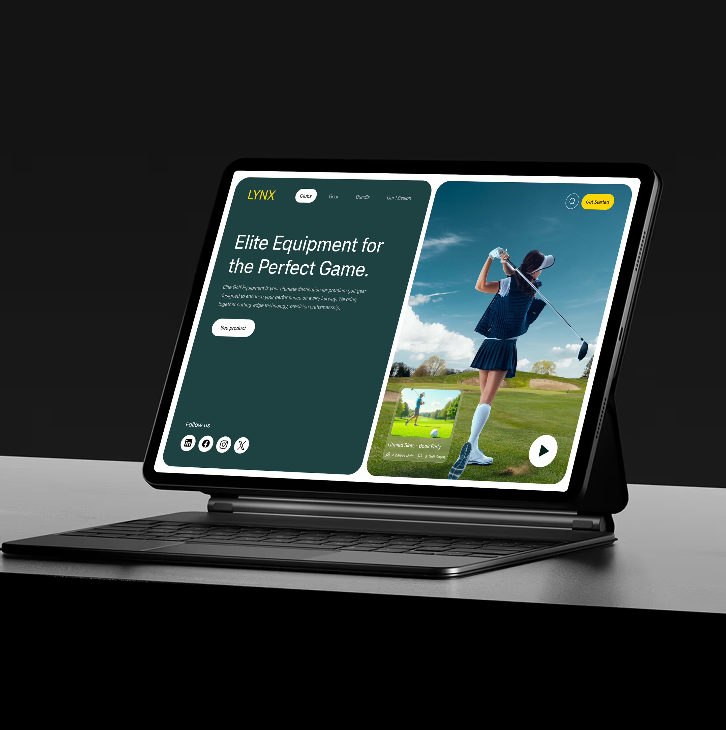 Golf Equipment Website UI – Premium Sports E-commerce Design athlete ecommerce golf golf accessory website golf booking golf club golf coaching website golf community golf equipment website golf field golf shop golf training landing page landingpage sport website sports ui web design webdesign website design website designer