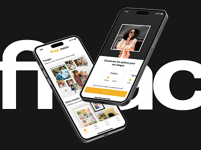 Fnac photo printing app app branding cards design homepage mobile options photos printing product ui ux