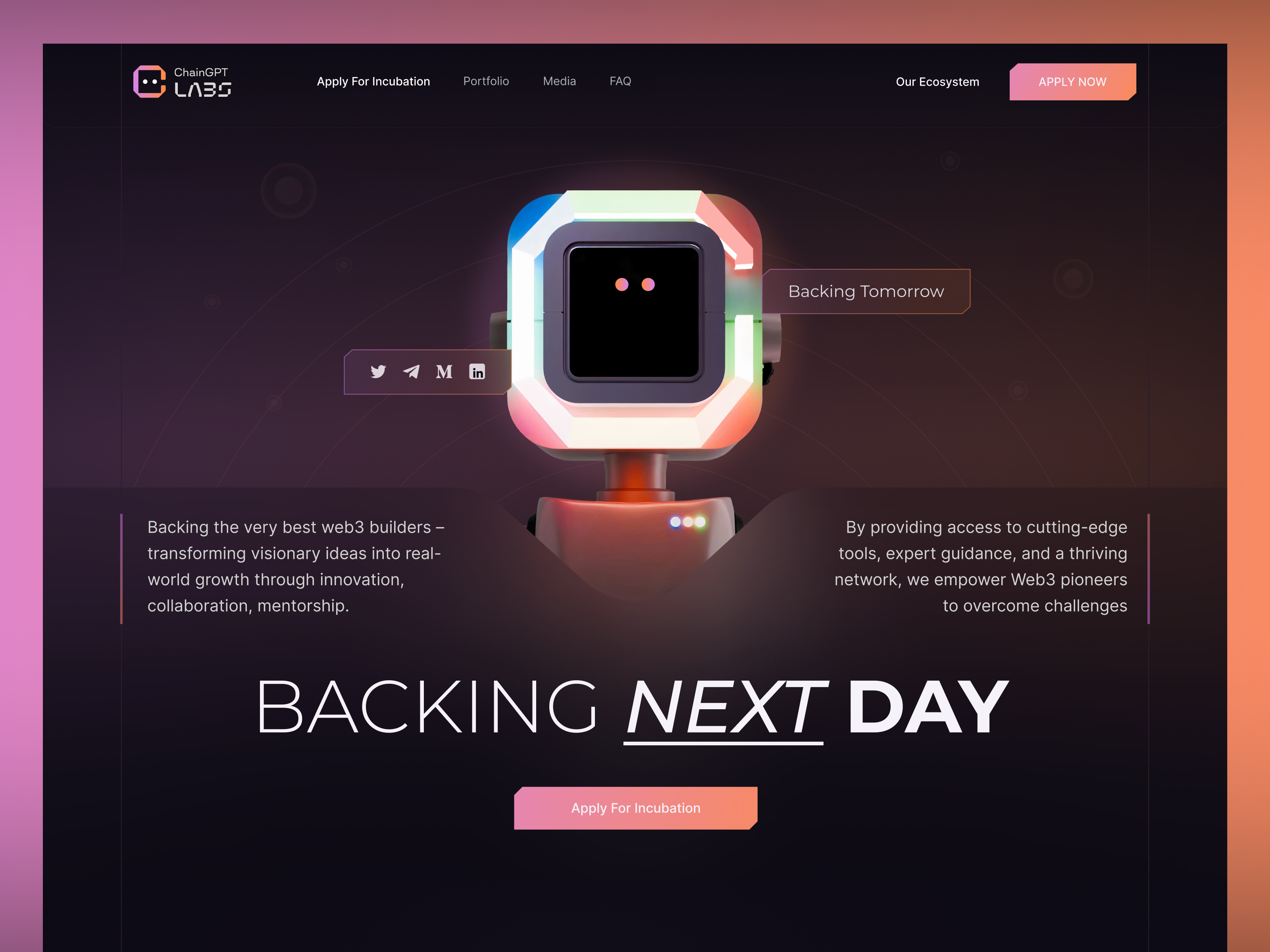 Example of Web3 Website Design