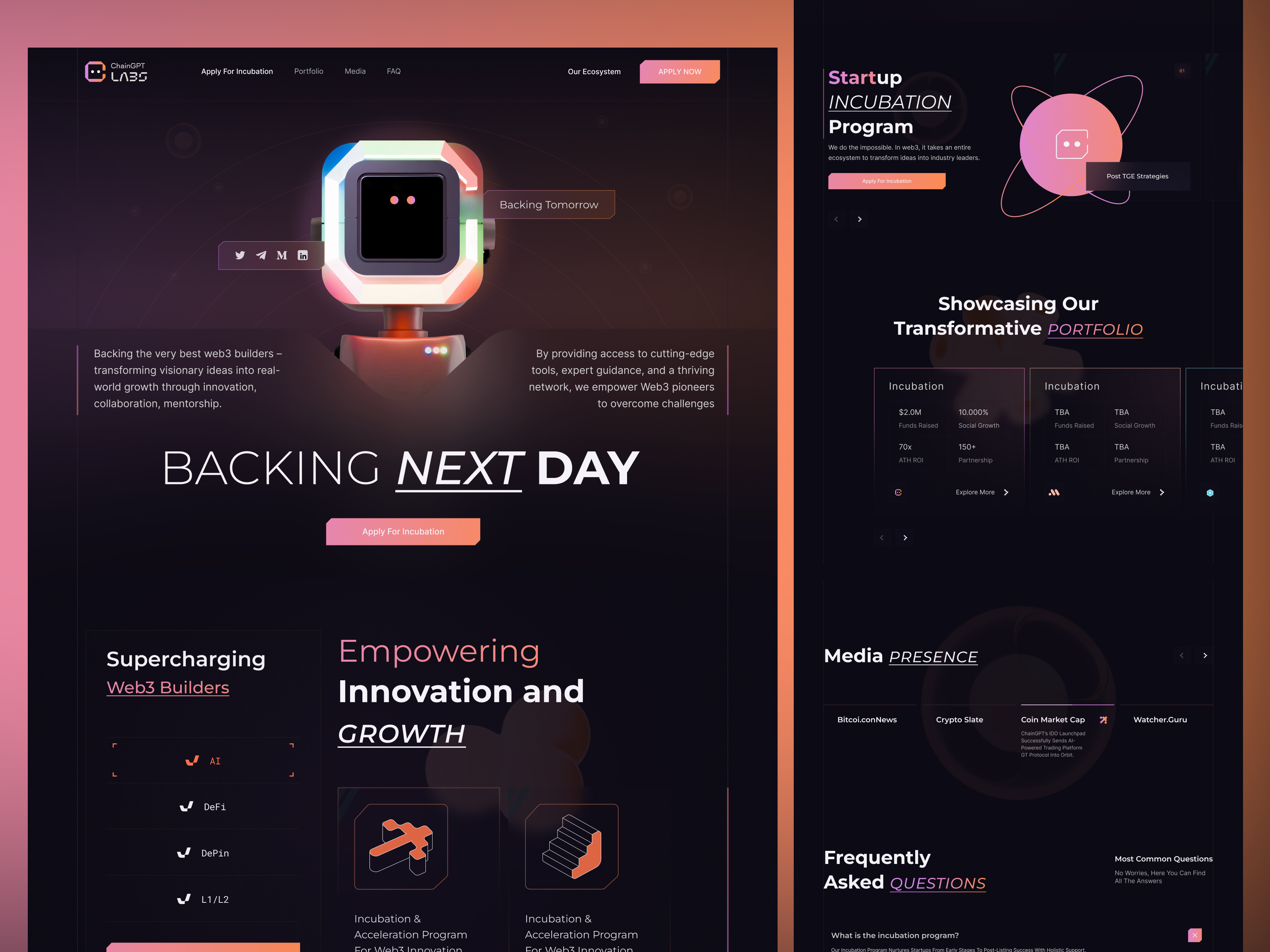 Example of Web3 Website Design