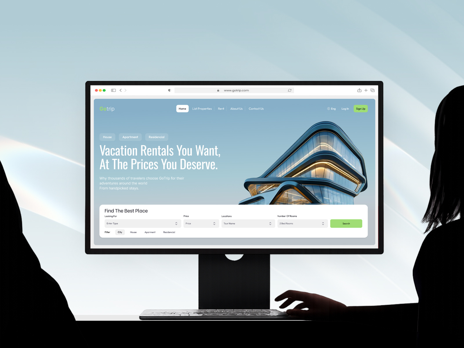 Example of Real Estate Agency Website Design