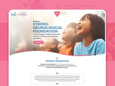 Charity & Nonprofit Website Design (Clean Landing Page UI/UX) charity landing page children clean digital donation website fundraising website landing page design love minimal design ngo website non profit nonprofit design nonprofit website pink professional social impact design ui ux design warm web design website design