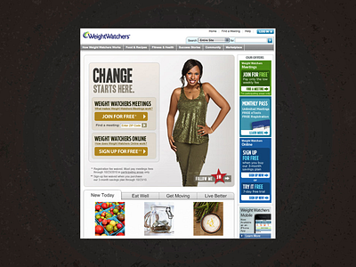 Jennifer Hudson Fall Diet Season homepage | Weightwatchers.com banners branding design graphic design graphics mastheads ui web banners web graphics