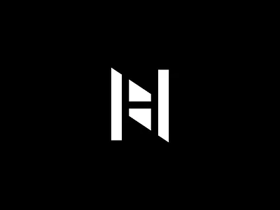 NH HN Monogram Logo hn hn logo logo monogram n logo negative space nh nh logo