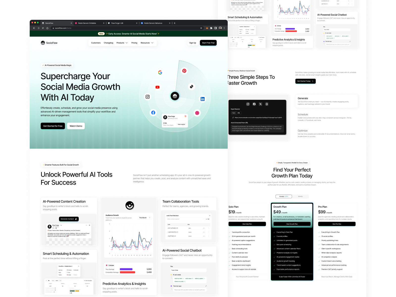 Example of Ai For Social Media Management Website