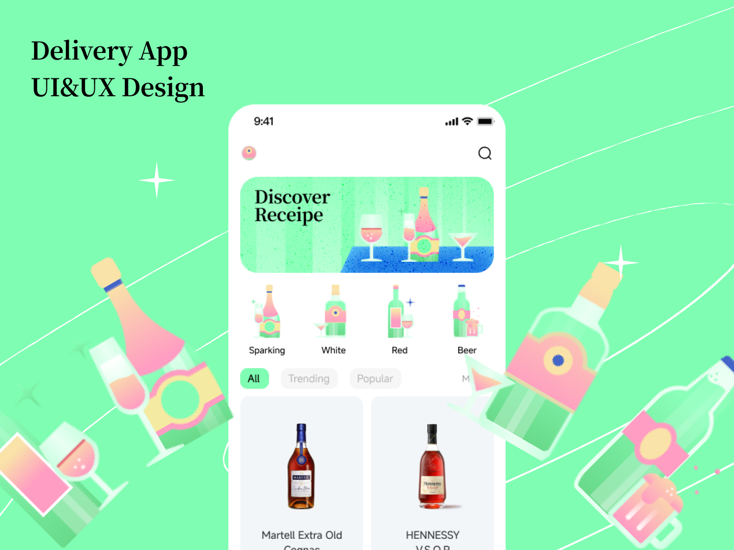 Drink Deliver UI&UX Design icon ui ux