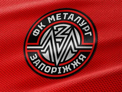 FC Metallurg Emblem before after emblem embroidery fc football logo metal metallurg monogram patch red sharp letter soccer sports designer sports logo type ukraine