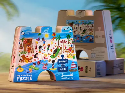 Packаging design. Brand Box packaging. Puzzle 3d visualization 3d 3d art 3d visualization 3dart box box packaging brand identity branding character design graphic design illustration label label design mascot packaging design print product visualization puzzle toy packaging visual identity
