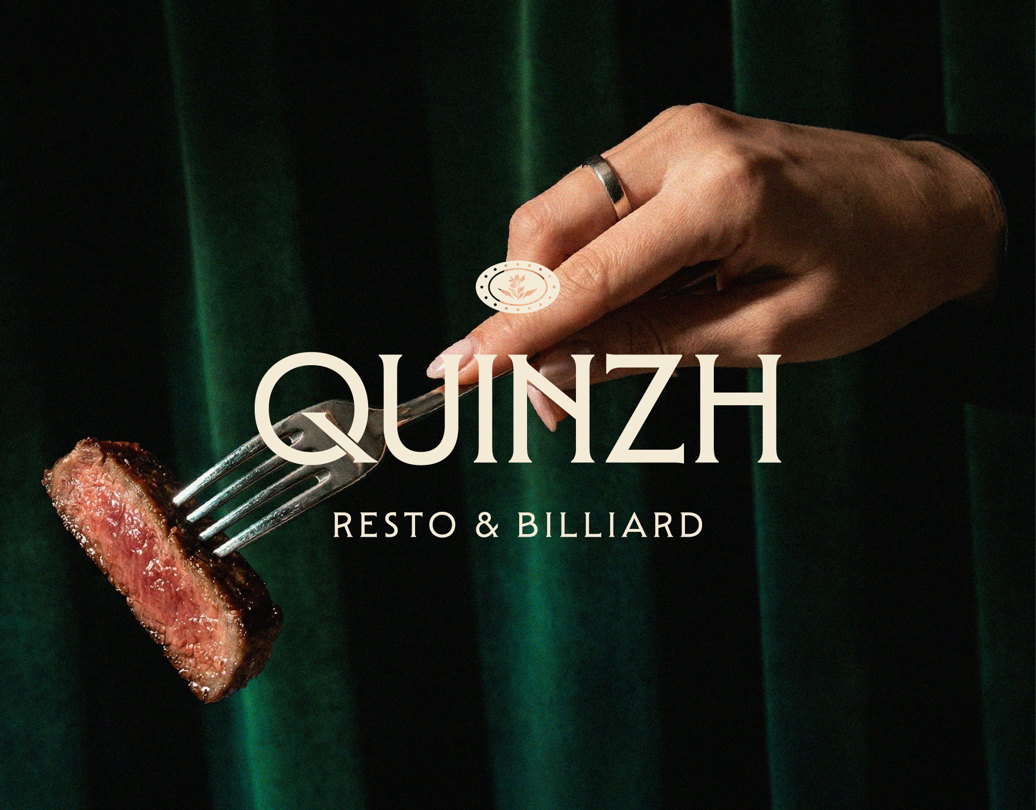 QUINZH VISUAL IDENTITY & RESTAURANT BRANDING brand design brand identity branding branding design cafe food graphic design logo logo design logo designer logo mark logomark logos restaurant visual identity