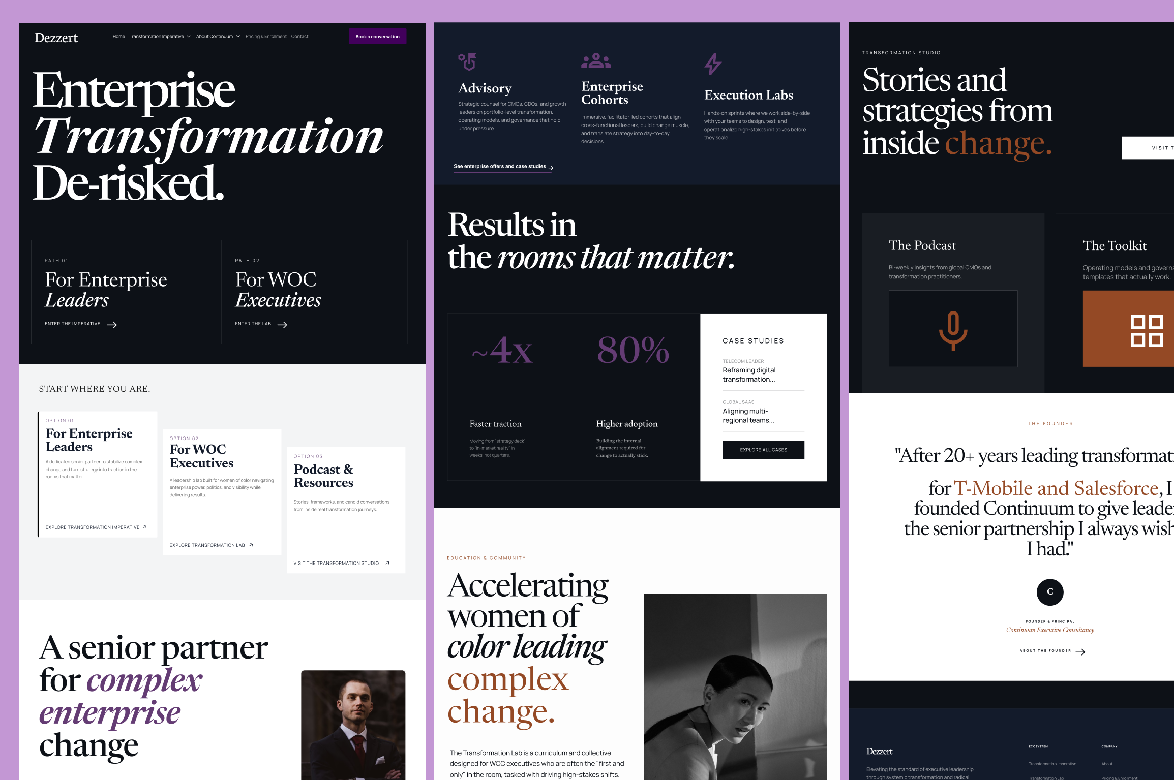 High-End Consulting Website Design — Enterprise Transformation andingpage animation graphic design ui webdesign