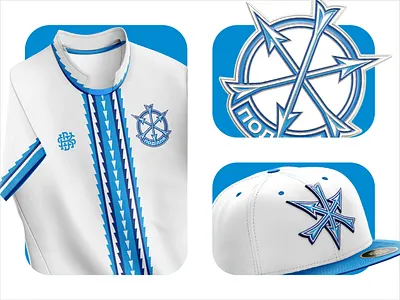 Football Club Branding apparel arrow arrows badge blue football football crest jerey metallic pin pin sharp snapback soccer style