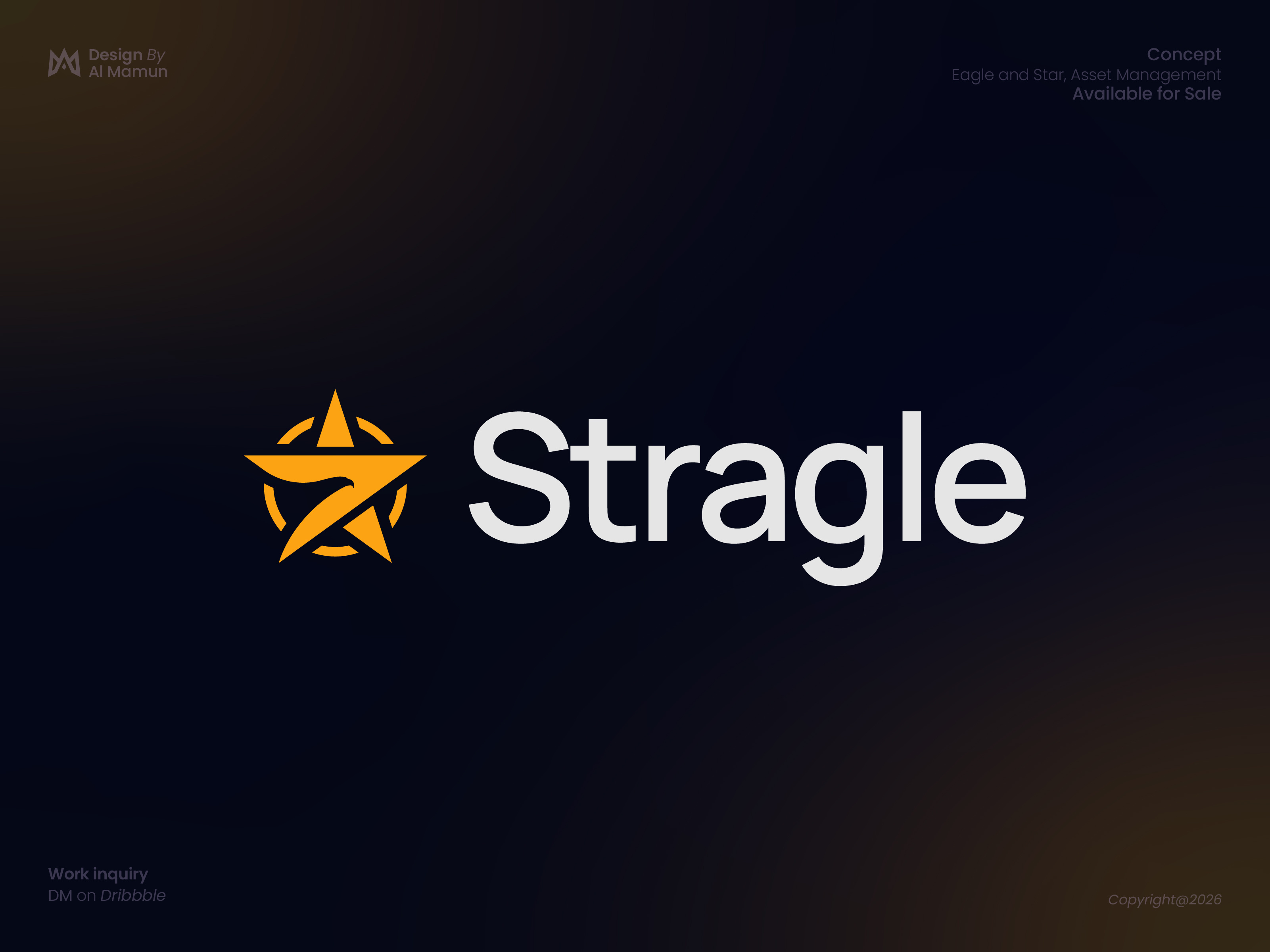 Stragle Modern Finance, Asset Management & Investment Logo assetmanagement brandidentity branding combinationmark corporate eaglelogo finance fintech investment logo logo design logo designer logo icon luxury modern logo starlogo visualidentity