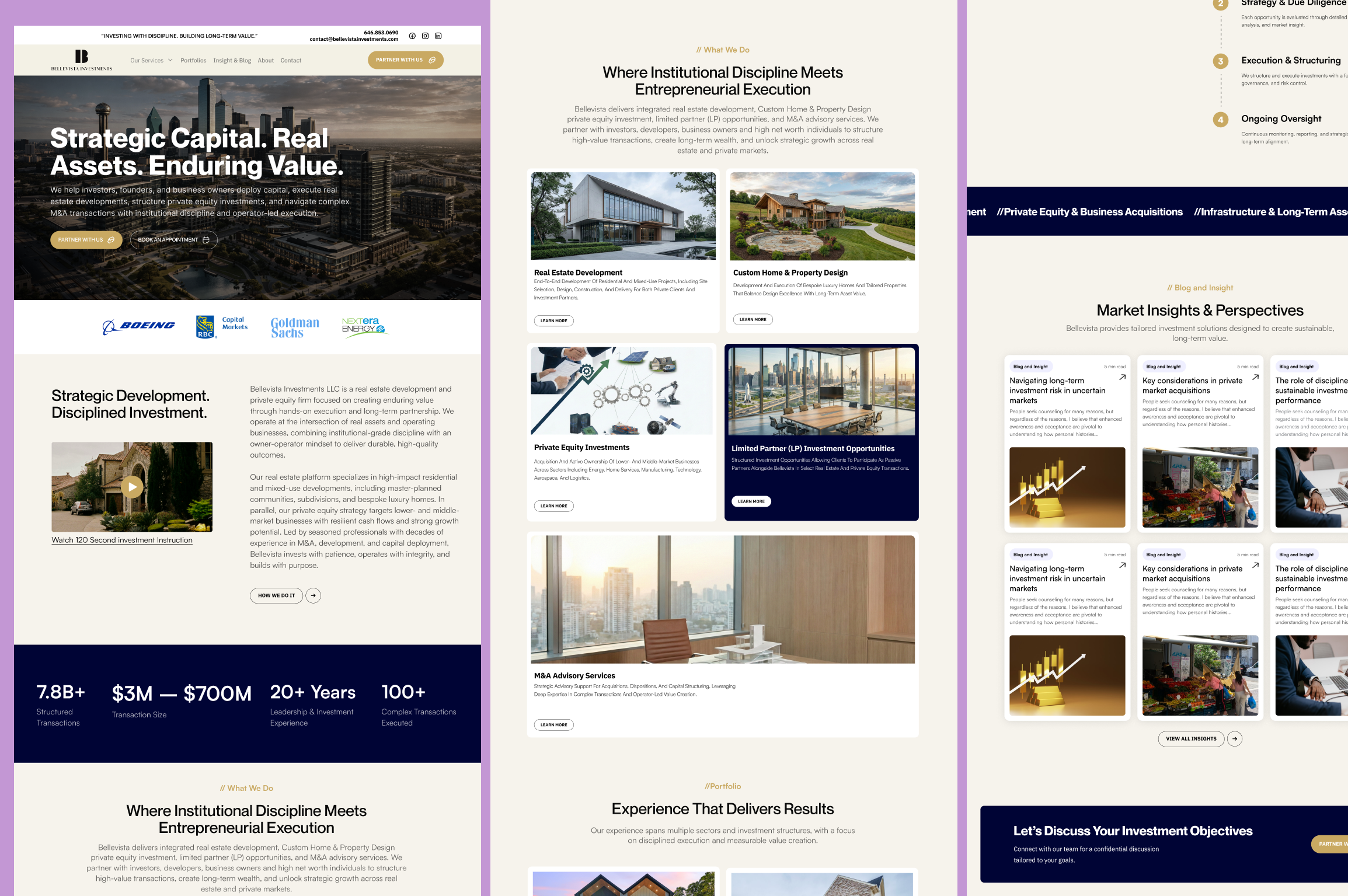 Real Estate & Private Equity Website propertydesign realestate ui ux webdesign