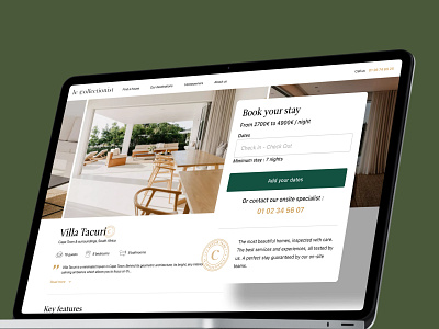 Le Collectionist - Extraordinary holidays rentals app booking branding description design form house product rental travel ui ux villa