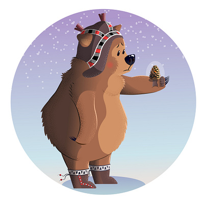 Почему у медведя нет большого пальца illustration vector